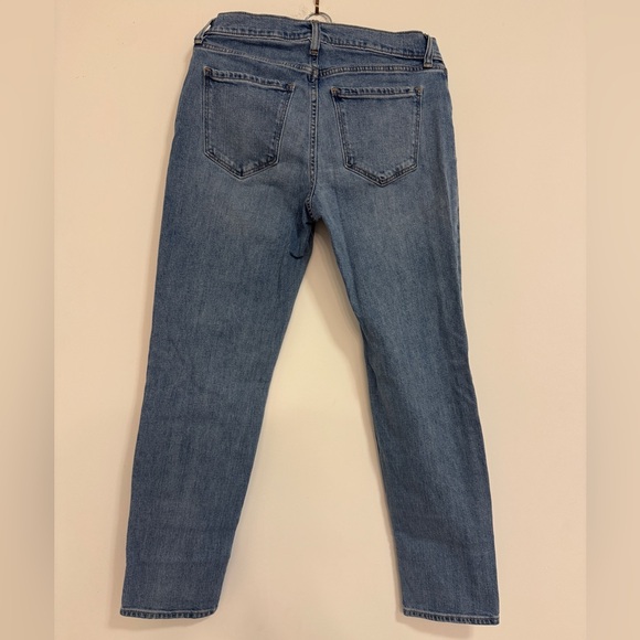 Old Navy Light Blue Cropped Women's Boyfriend High Rise Jeans - Picture 3 of 5